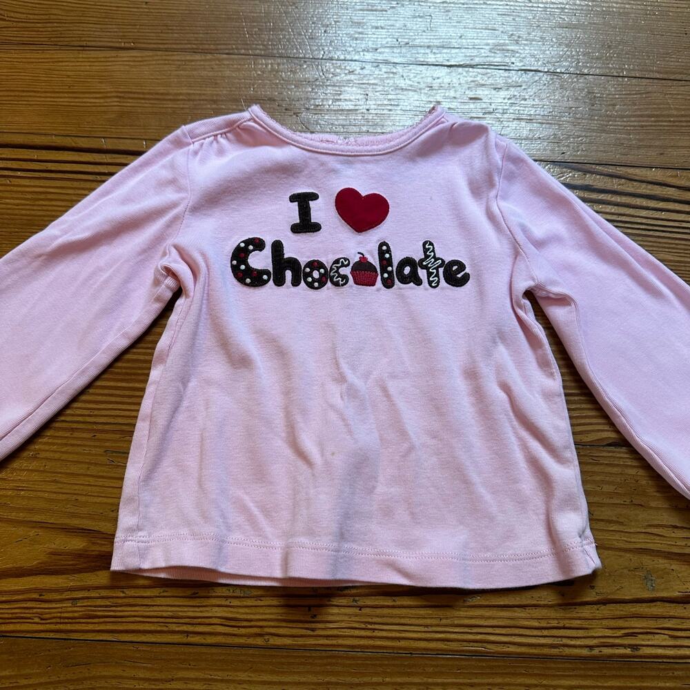 Gymboree pink Chocolate long bubble sleeve shirt‎ SIZE 2